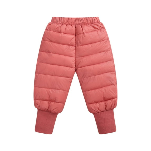 LYMAYTER Infant Unisex Cotton Pants Girls Boys Solid Color Trousers Baby Winter Warm Can Open Gear Pants for 3 Months-6 Years