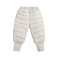 thumbnail image 1 of LYMAYTER Infant Unisex Cotton Pants Girls Boys Solid Color Trousers Baby Winter Warm Can Open Gear Pants for 3 Months-6 Years, 1 of 7
