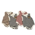 thumbnail image 1 of LYMAYTER ‌‌Infants Toddlers Striped Soft Romper Sleeveless Bodysuit Newborn Baby Wear‌ 3M-24M, 1 of 8