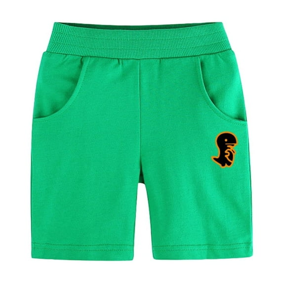 LYMAYTER Kids Baby Boys Cotton Shorts Summer Cartoon Printing Casual Sweat Pants for Toddler Five Points Elastic Waist Shorts 1-9T