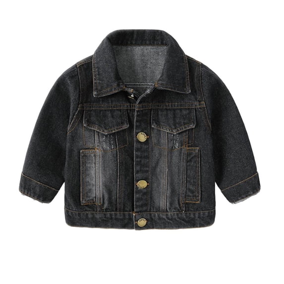 LYMAYTER Kids Baby Boys Cowboy Outwear Toddler Casual Denim Jacket for 9m -5 Years Long Sleeve Jeans Jacket