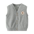 thumbnail image 1 of LYMAYTER Kids Baby Boys Knit Vest Toddler Cartoon Casual Waistcoat for Boys Spring Fall Sleeveless Jacket for 2-10 T, 1 of 9