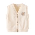 thumbnail image 1 of LYMAYTER Kids Baby Boys Knit Vest Toddler Cartoon Casual Waistcoat for Boys Spring Fall Sleeveless Jacket for 2-10 T, 1 of 9