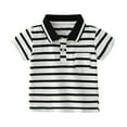 thumbnail image 1 of LYMAYTER Kids Baby Boys V-Neck Shirt Summer Short Sleeve Cotton T-Shirt Toddler Solid Colour Casual Tees for 1-6 Years, 1 of 9