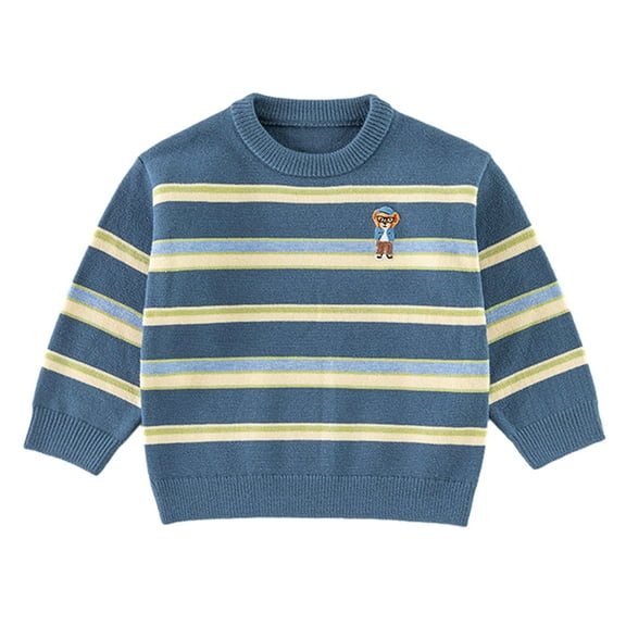 LYMAYTER Kids Baby Boys Wear Warm Jumper for Baby Fall and Winter Toddler Knit Sweater 1-8 years