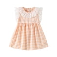 thumbnail image 1 of LYMAYTER Kids Baby Girls Cotton Dresses Toddler Crewneck Casual Dress for 1-8 Years Summer Sweet Princess Dress Sundress, 1 of 9