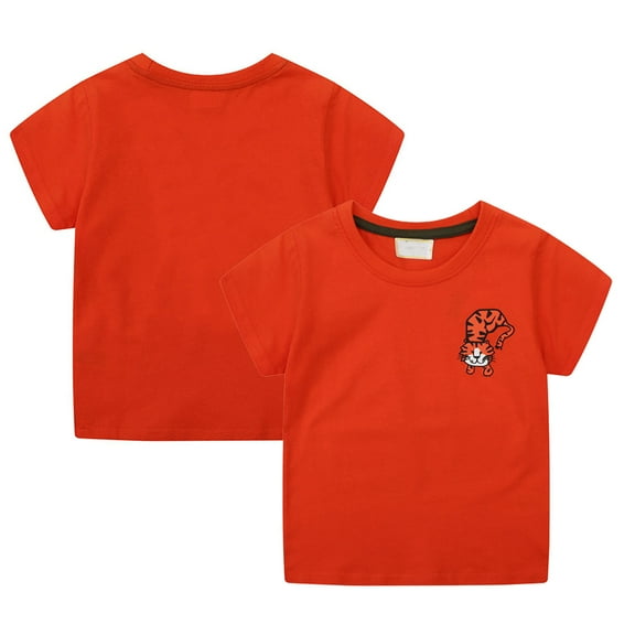 LYMAYTER Kids Baby Girls Cotton T-Shirts Summer Cartoon Printing Tees Shirt for 2-8 Years Toddler Short Sleeve Pullover