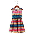 thumbnail image 1 of LYMAYTER Kids Baby Girls Dresses Toddler Halter Flower Sundress Summer Cotton Princess Dress for 2-12 Years, 1 of 9