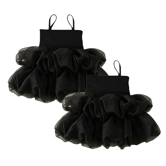 LYMAYTER Kids Baby Girls Dresses Toddler Sweet Party Puffy Dress for 1-7 T Mesh Halter Princess Dress Sundress