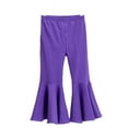 thumbnail image 1 of LYMAYTER Kids Baby Girls Leggings Pants Infant Solid Colours Flare Pants Toddler Summer Stretch Casual Trousers for 3 Months - 6 Years, 1 of 10