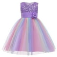 thumbnail image 1 of LYMAYTER Kids Baby Girls Princess Dresses Toddler Tulle Sleeveless Party Gown Girls Flower Bridesmaid Dress for 3-10 Years, 1 of 9
