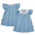 thumbnail image 1 of LYMAYTER Kids Baby Girls Summer Dress , Girls Doll Collar Sundress Embroidery Princess Dress for Toddler 2-8 T, 1 of 9