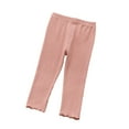 thumbnail image 1 of LYMAYTER Kids Baby Girls Versatile Pants Toddler Cotton Soft Leggings Trousers Spring Fall Stretch Bottoms Pants for 1-5 Years, 1 of 10