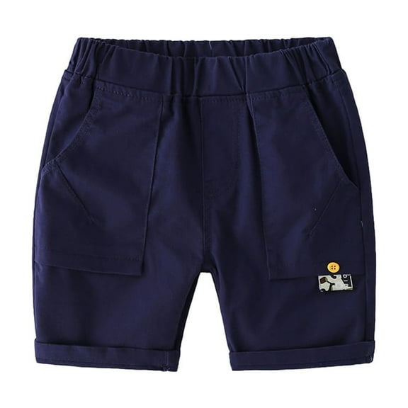 LYMAYTER Kids Boys Casual Shorts Toddler Mid-Waist Five Pants Little Boys Summer Elastic Waist Shorts for 2-9 Years