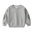 thumbnail image 1 of LYMAYTER Kids Boys Crewneck Sweatshirt Toddler Long Sleeves Casual Sweatsuit Baby Solid Color Pullover Sweater for 2-8 Years, 1 of 8