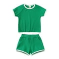 thumbnail image 1 of LYMAYTER Kids Boys Girls Cotton Tees Outfit Infant Casual Short Sleeve Tops Set for 9 Months - 5 Years, 1 of 10