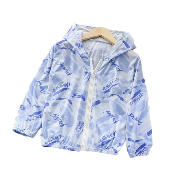 LYMAYTER Kids Boys Girls Cute Sun Protection Jacket Toddler Comfortable Long Sleeve Sun Shirt for 1-10 T