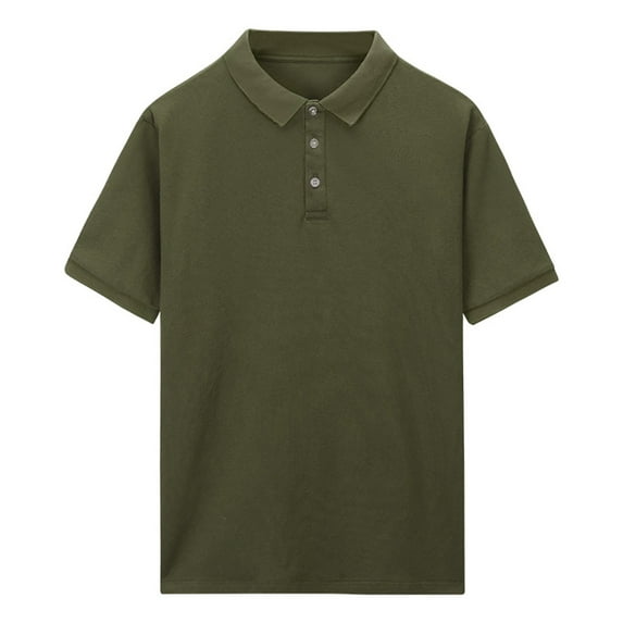 LYMAYTER Kids Boys Girls Short Sleeve T-Shirt Youth Lapel Solid Color Shirt Toddler Summer Cotton Tees Tops for 3-15 Years