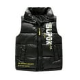 thumbnail image 1 of LYMAYTER Kids Boys Girls down Vest Jacket Toddler Sleeveless Thickened Outerwear Baby Fall Winter Lapel Tank for 2-10Y, 1 of 7