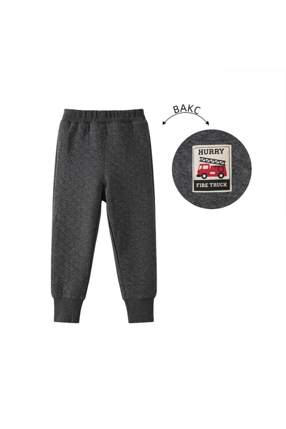 Kids Boys Jogging Pants Toddler Cotton Elastic Waist Trousers Fall Winter Warm Casual Pants for 1-10 Years