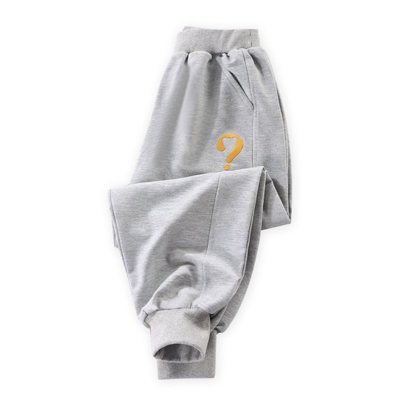 LYMAYTER Kids Boys Pants Teen Solid Color Casual Trousers Toddler Jogging Sweat Pants for 2-13 Years