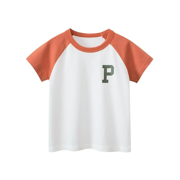 LYMAYTER Kids Boys Print T-Shirts Toddler Cotton Crewneck Tees Little Boys Short Sleeves Tees Shirts for 1-10 T