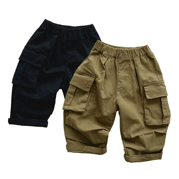 LYMAYTER Kids Boys Shorts Toddler Solid Colours Wide-Legged Pants for 1-6t Girls Casual Shorts