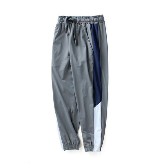 LYMAYTER Kids Boys Soft Long Trousers Youth Clashing Colours Sweat Pants for 5-12 Years Summer Drawstring Anti-Mosquito Pants