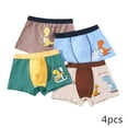 thumbnail image 1 of LYMAYTER Kids Boys Underwear Panties 4 Pack Toddler Four Seasons Briefs Boxer for Teenagers Cute Printing Four Corners Shorts Boxer Jock for 2-18T, 1 of 9
