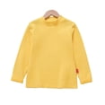 thumbnail image 1 of LYMAYTER Kids Girls Boys Bottoming Shirt Infant Solid Color Long Sleeve T-Shirt Toddler Cotton Warm Loungewear for 10 Months-10 Years, 1 of 5