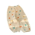 thumbnail image 1 of LYMAYTER Kids Girls Boys Cotton Pants for 2-11 T Spring Summer Versatile Printing Trousers Toddler Loose Lantern Pants, 1 of 9