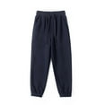 thumbnail image 1 of LYMAYTER Kids Girls Boys Pants Youth Solid Colour Spring Fall Casual Trousers Toddler Jogging Sweat Pants for 3-12 Years, 1 of 9