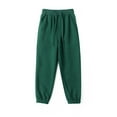 thumbnail image 1 of LYMAYTER Kids Girls Boys Pants Youth Solid Colour Spring Fall Casual Trousers Toddler Jogging Sweat Pants for 3-12 Years, 1 of 9