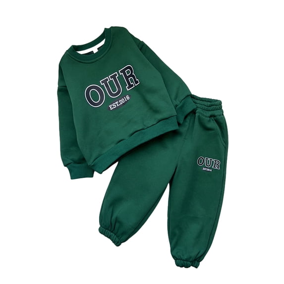 LYMAYTER Kids Girls Boys Sweatshirt Outfits 2PCS Toddler Long Sleeve Sweatsuit and Sweat Pants Set for 3-8 Years