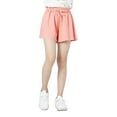 thumbnail image 1 of LYMAYTER Kids Girls Cotton Shorts Youth Solid Colours Sweat Pants for 5-12years Summer Jogging Casual Shorts, 1 of 9