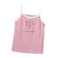 thumbnail image 1 of LYMAYTER Kids Girls Cotton Tank Undershirts for 3-8 T Toddler Printed Spaghetti Strap Bottoming Shirt (Multipack), 1 of 10