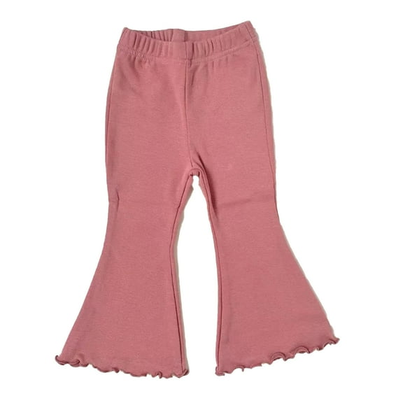 LYMAYTER Kids Girls Flare Leggings Spring Summer Solid Color Flare Pants Toddler High Waisted Bell Bottoms Trousers for 1-8 Years