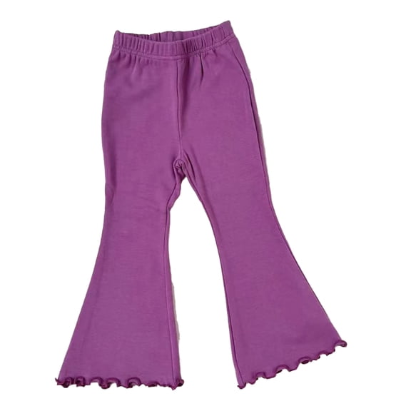 LYMAYTER Kids Girls Flare Leggings Spring Summer Solid Color Flare Pants Toddler High Waisted Bell Bottoms Trousers for 1-8 Years