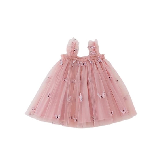 LYMAYTER Kids Girls Floral Princess Dresses Toddler Halter Sweet Peplum Baby Summer Party Beach Sundress Dresses for 18 Months-6 Years