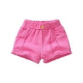 thumbnail image 1 of LYMAYTER Kids Girls Jeans Short for 3-12 T Summer Elastic Waist Denim Jogger Short Toddler Casual Hot Pants, 1 of 9