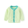 thumbnail image 1 of LYMAYTER Kids Girls Knit Cardigan Jacket Newborn Thin Long Sleeve Sweater Coats Toddler Cotton Cardigan Outerwear for 4 Months - 8 Years, 1 of 10