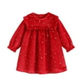 thumbnail image 1 of LYMAYTER Kids Girls Lace Dresses Toddler Long Sleeve Party Princess Dress Little Girls Spring Fall Velvet Sundress for 4-10 Years, 1 of 9