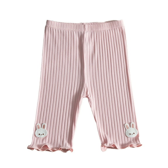 LYMAYTER Kids Girls Leggings Shorts Toddler Cartoon Safety Pants Baby Summer Five Points Bottoms Shorts for 2-9 Years