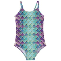 LYMAYTER Kids Girls One Piece Swimsuits Toddlers Beach Sling Swimwear Summer Halter Printed Bathing Suit for 5-12 Years