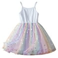 thumbnail image 1 of LYMAYTER Kids Girls Princess Dresses Baby Halter Multi-color Party Gown for 1-12T Toddler Beach Sundress Dress, 1 of 9