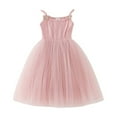 thumbnail image 1 of LYMAYTER Kids Girls Princess Dresses Toddler Cute Halter Peplum for 1-7 Years Baby Summer Mesh Yarn Sundress Dresses, 1 of 9