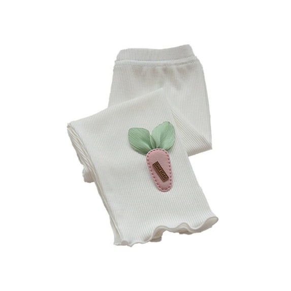 LYMAYTER Kids Girls Soft Pants Toddler Flower Leggings Trousers Baby Summer Comfortable Bottoms Pants 2-9 Years