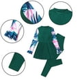 thumbnail image 1 of LYMAYTER Kids Girls Summer Swimsuits Outfit Printed Long Sleeve Tops + Trousers Bathing Suit 2PCS Set Children Uv Protection Bikini Swimwear for 7-11 Years, 1 of 8