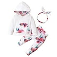 thumbnail image 1 of LYMAYTER Kids Girls Sweatshirt Outfit 2PCS Infant Printed Sweatsuit Tops + Pants Set for 3 Months-24 Years, 1 of 9