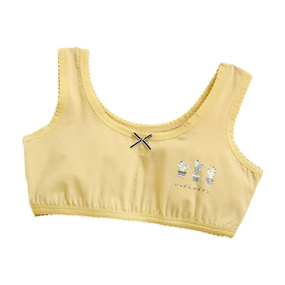 LYMAYTER Kids Girls Underwear Teenagers Summer Tanks Bras Toddler Soft Sports Underwear for 7-12 Y